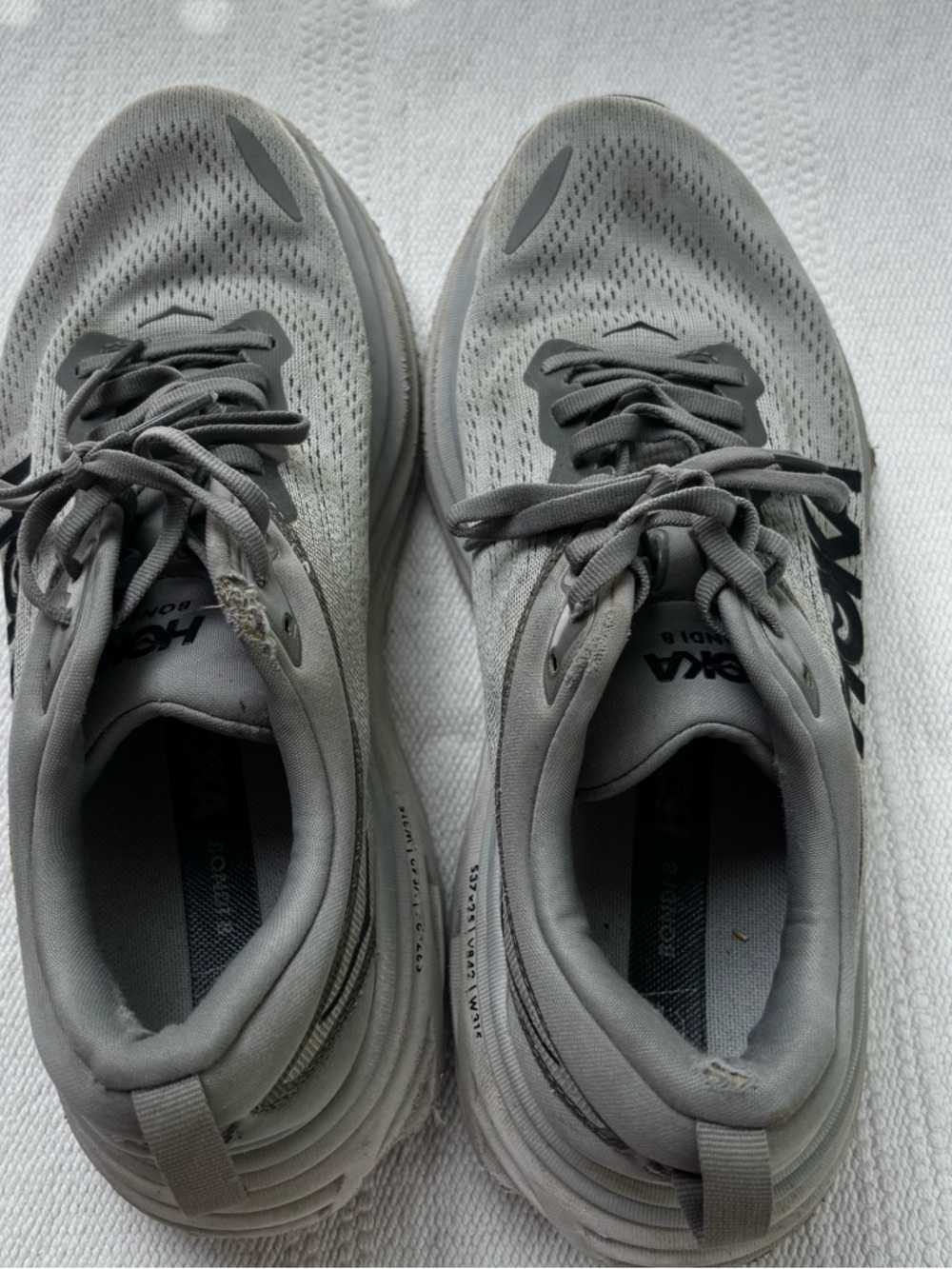 HOKA One One Bondi 3 Men’s Size 8.5D Running Shoes Gray - Picture 13 of 15
